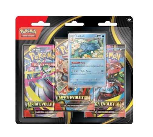 Pokemon Mega Evolution Golduck 3-Pack Blister